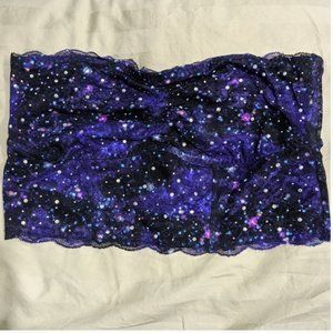 NEW Victoria's Secret VS PINK Galaxy Rhinestone Studded Lace Bandeau Bralette S